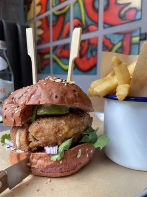 Clucky this time burger (vegan)  at BrewDog in Shanghai
