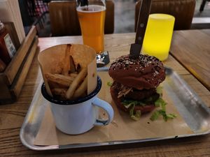 Beyond Meat burger at BrewDog in Shanghai