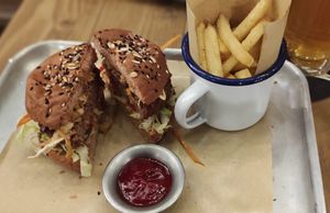 Just one vegan option but it tastes very good! Nice staff, cozy place. I liked it! at BrewDog in Shanghai