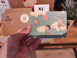 Card in wood at MOEHA  in Vannes