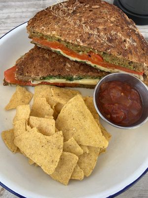The Med Toastie (made vegan)  at Dreamy Goat Coffee Co. in Inverurie