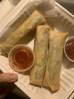 Philly cheesesteak egg rolls at Philly Vegan in Richmond