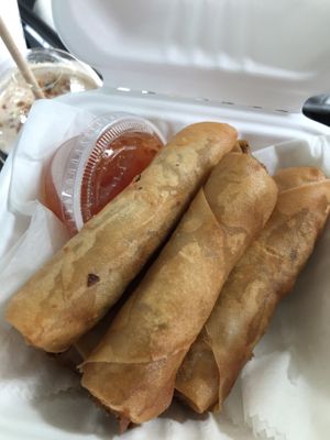 veggie egg rolls!  at Philly Vegan in Richmond