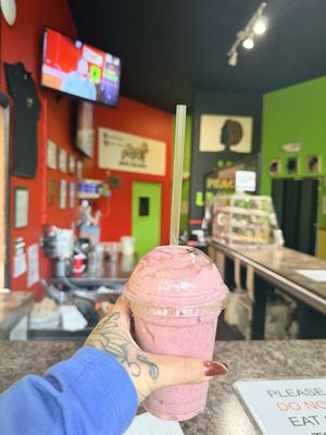 Strawberry milkshake   at Philly Vegan in Richmond