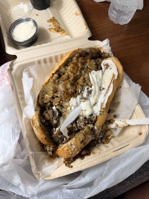 Cheesesteak — don’t mind my mayo lol  at Philly Vegan in Richmond