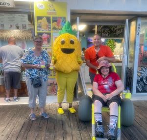 Couldn’t resist the chance to take a photo with a pineapple!  at The Chillin Pineapple in Wildwood
