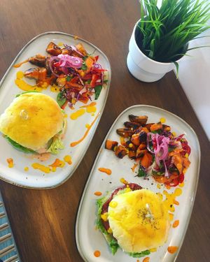 Burgers  at Ahimsa in Mallorca