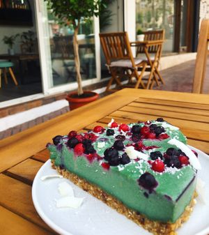 Raw cake  at Ahimsa in Mallorca