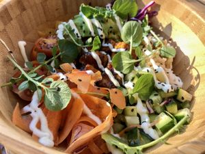 Teriyaki tofu bowl #Veganuary at Ahimsa in Mallorca