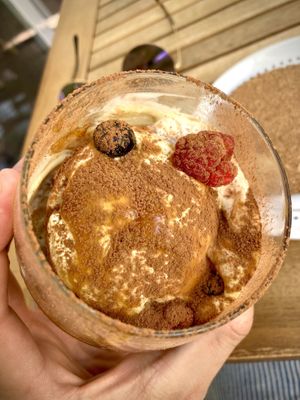 Chocolate mousse  at Ahimsa in Mallorca