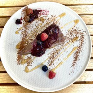 Cheesecake  at Ahimsa in Mallorca