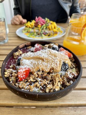 Açaí Bowl with Peanutbutter  at Ahimsa in Mallorca
