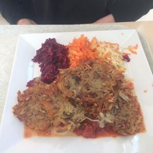 Rosti (potato pancakes), really awesome!! at BioWay - Waly Jagiellonskie in Gdansk