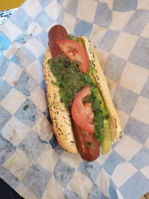 Vegan Chicago dog at The Chilly Banana in Philadelphia
