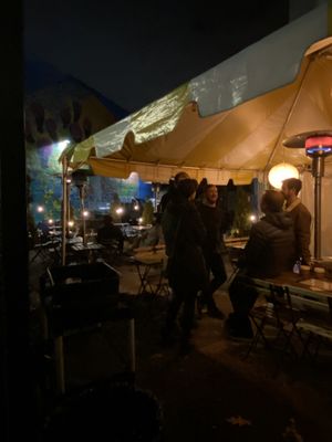 Outdoor seating and hang out   at Young American Hard Cider in Philadelphia