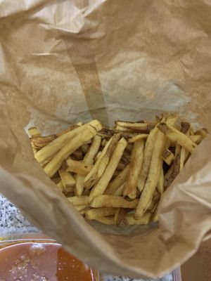 Homemade fries at Francesinha em Casa in Portimao