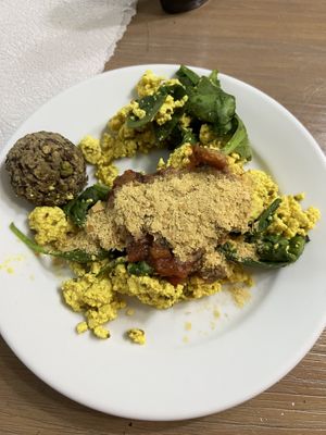 Tofu scramble, lentil patties   at Tidal Creek Food Co-op in Wilmington