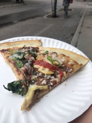 Pizzas at Chez Zac Pizzeria in Montreal