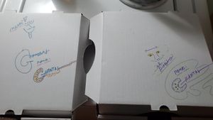 Avouez qu'ils sont chouettes! at Chez Zac Pizzeria in Montreal