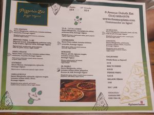  at Chez Zac Pizzeria in Montreal