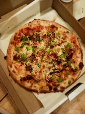 All Dressed at Chez Zac Pizzeria in Montreal