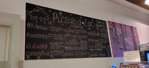 Menu sur le tableau at Chez Zac Pizzeria in Montreal