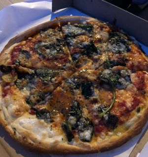 Pizza Mile End 10’´  at Chez Zac Pizzeria in Montreal