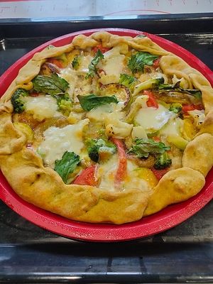 Vegetable biscuit with vegan cheese at Anjik Vegan in Novosibirsk