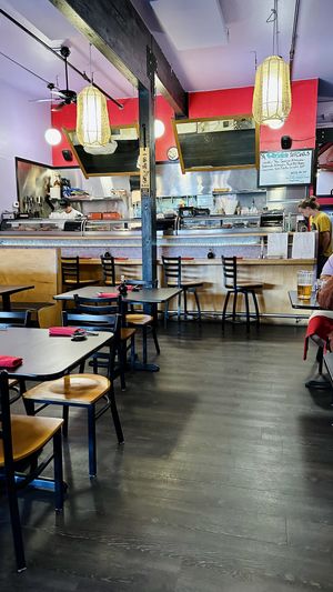 Interior view from host station  at Wasabi Sushi Bar in Whitefish