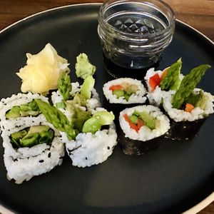 Vegimaki and Pepper Roll  at Wasabi Sushi Bar in Whitefish