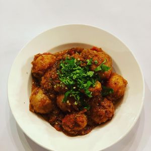Bombay potatoes at Indian Experience in Morisset