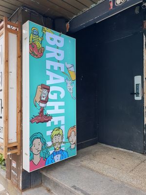 look for this sign on side walk.. go up to 2F at Breaghetti Itaewon in Seoul