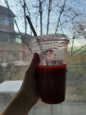 Strawberry (grapefruit) juice at Breaghetti Itaewon in Seoul