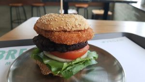 Hashbrown burger at Breaghetti Itaewon in Seoul