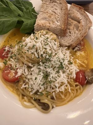 Spaghetti with cheddar sauce  at Breaghetti Itaewon in Seoul