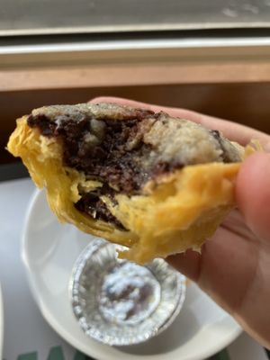 Gooey center of the choc chip tart!  at Breaghetti Itaewon in Seoul