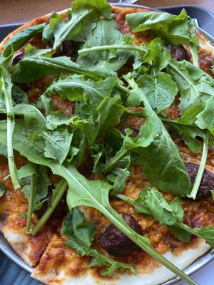 Arugula meatball pizza   at Breaghetti Itaewon in Seoul