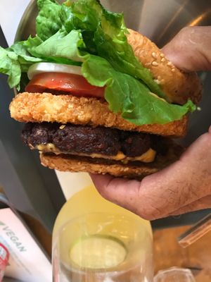 vegan burger at Breaghetti Itaewon in Seoul
