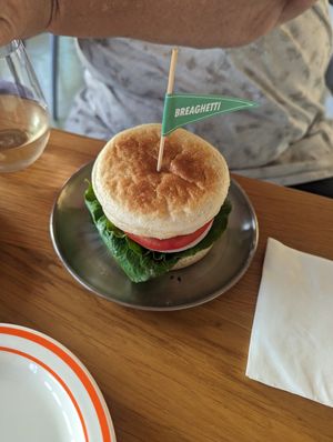 Muffin burger at Breaghetti Itaewon in Seoul