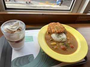 Tonkatsu curry and affogato   at Breaghetti Itaewon in Seoul