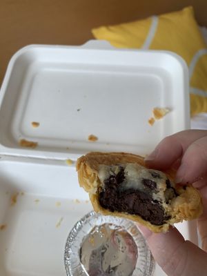 Inside of the tart - SO DELICIOUS!!! I wish I had more tbh  at Breaghetti Itaewon in Seoul