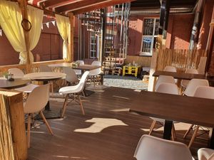 Outside terrace at Veggie Bar in Minsk