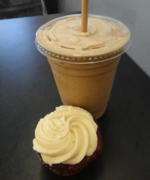Milkshake and red velvet cupcake at Blossom :)  at Blossom Du Jour - Chelsea in New York City