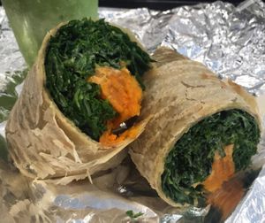 green giant smoothie and karmic kale wrap at Blossom Du Jour - Chelsea in New York City