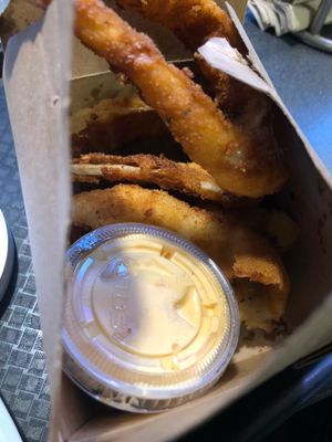 Onion rings to go!  at Blossom Du Jour - Chelsea in New York City