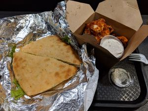 some avo sandwich and buffalo cauliflower at Blossom Du Jour - Chelsea in New York City