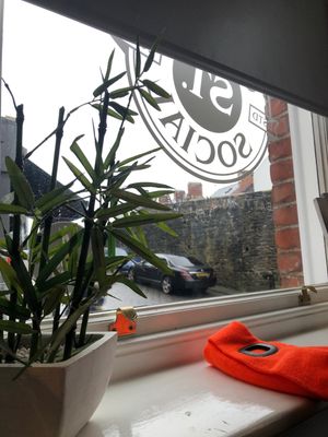 On the city walls  at Castle Bistro in Londonderry