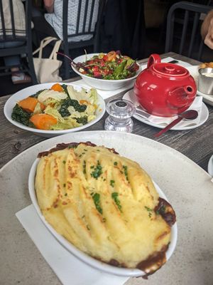 Cottage pie and seasonal veggies at Castle Bistro in Londonderry