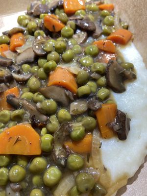 Baby Bella Bourguignon over CauliMash at Nourishing Empowerment in Cypress