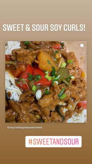 Sweet & Sour Soy Curls at Nourishing Empowerment in Cypress